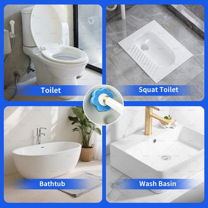Disposable Toilet Brush Kit with 48 Refill Heads, Holder Storage Caddy Wall-Mounted Toilet Bowl Wand Scrubber for Bathroom Toilet Cleaner Toilet Bowl