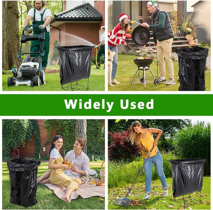 Trash Bag Holder, Metal Garbage Bag Holder, 30-45 Gallon Portable Trash Bag Holder Stand, Multi-use Leaf Bag Holder for Yard, Camping, Party, Wedding