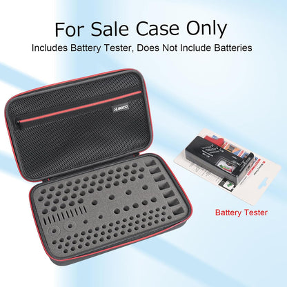 RLSOCO Battery Organizer Storage Case Holder Stores Up to 120+ Batteries: AA AAA C D 9V BT-168 and More (Note: Include a battery tester, Not include any batteries)