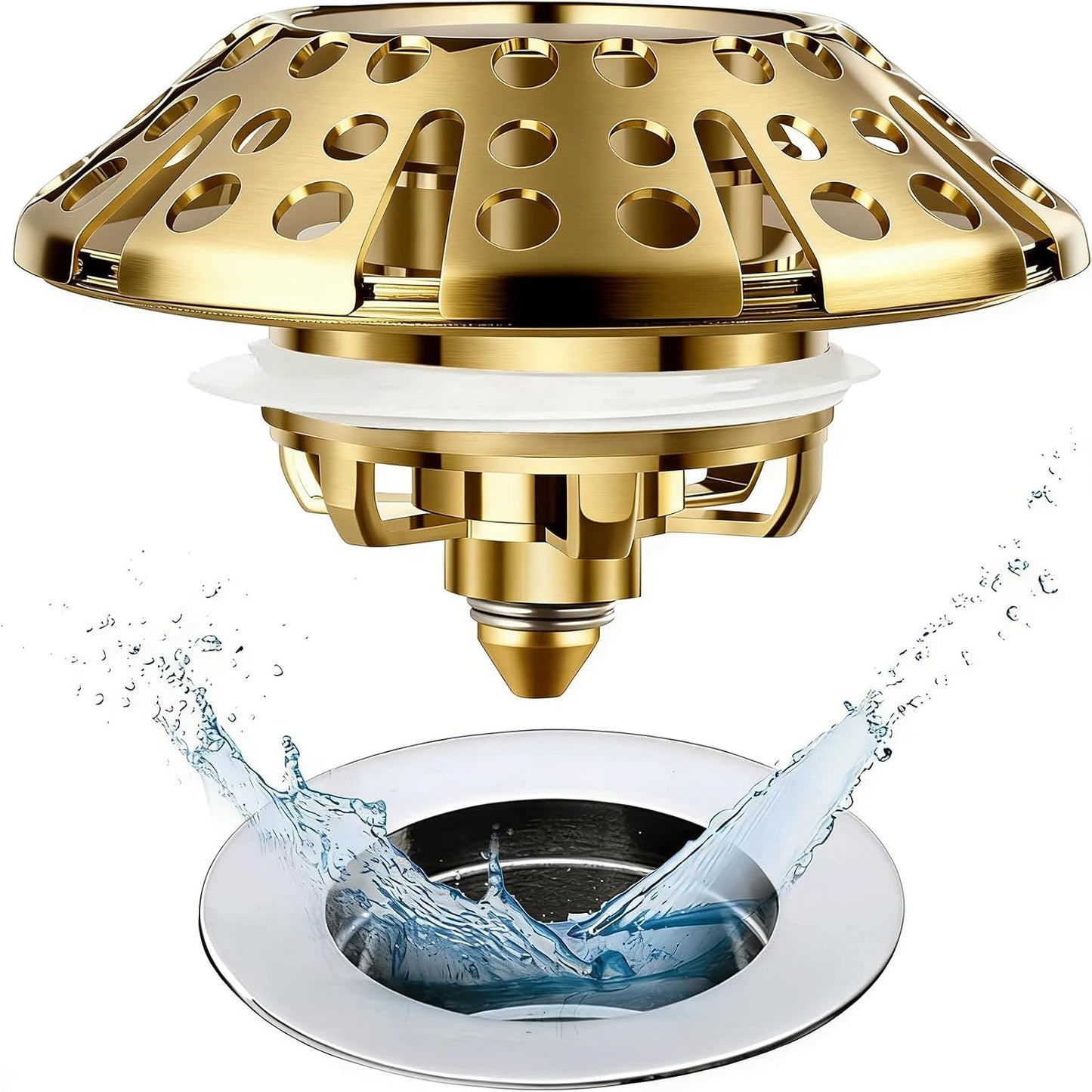 AzWzz Bathroom Sink Stopper,Sink Hair Catcher,Bathroom Sink Drain Strainer Pop Up Drain Cover Plug,Universal for 1.1 to 1.65in Sink Drain Hole