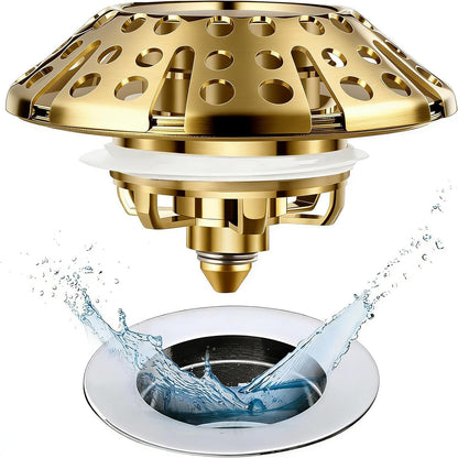 AzWzz Bathroom Sink Stopper,Sink Hair Catcher,Bathroom Sink Drain Strainer Pop Up Drain Cover Plug,Universal for 1.1 to 1.65in Sink Drain Hole