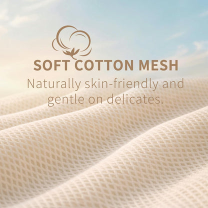 Muchfun Soft Cotton Mesh Laundry Bags for Delicates 1Large, 1Medium, 1Small