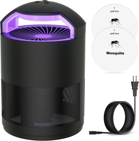Fruit Fly Traps for Indoors, Catcher & Killer, Indoor Insect Trap | Upgraded Purple Light, Odorless & Quiet, 3-Speed Fan Suction for Gnats & Mosquitoes in Kitchen, Home, and Plants