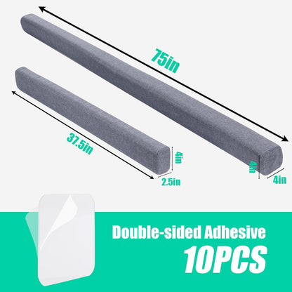 BALAPET 2 Pcs Door Draft Stopper,Sliding Door Draft Stopper Glass Door Draft Blocker, Patio Under Door Draft Stopper Winter Door Insulation Strip Provides Door Insulation and Weather Stripping