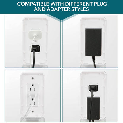 Bates- Baby Safety Outlet Cover Box, Transparent Door, Baby Proof Outlet Covers, Plug Covers for Electrical Outlets