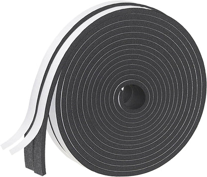 Weather Stripping Door Seal Strip for Doors and Windows, 1In x 1/8In x 33Ft x 2 Roll Foam Insulation Tape Self Adhesive,Sound Proof,Weatherstrip,Pipe Cooling, Air Conditioning Seal Strip - Colors B