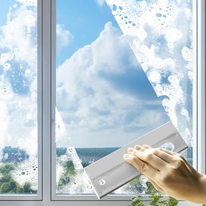 3 Pieces Mini Soft Silicone Window Squeegee, Hand Water Scraper with Hanging Hole, Small Mirror Cleaning Squeegee for Shower Glass Car Bathroom Dink Countertop (White)