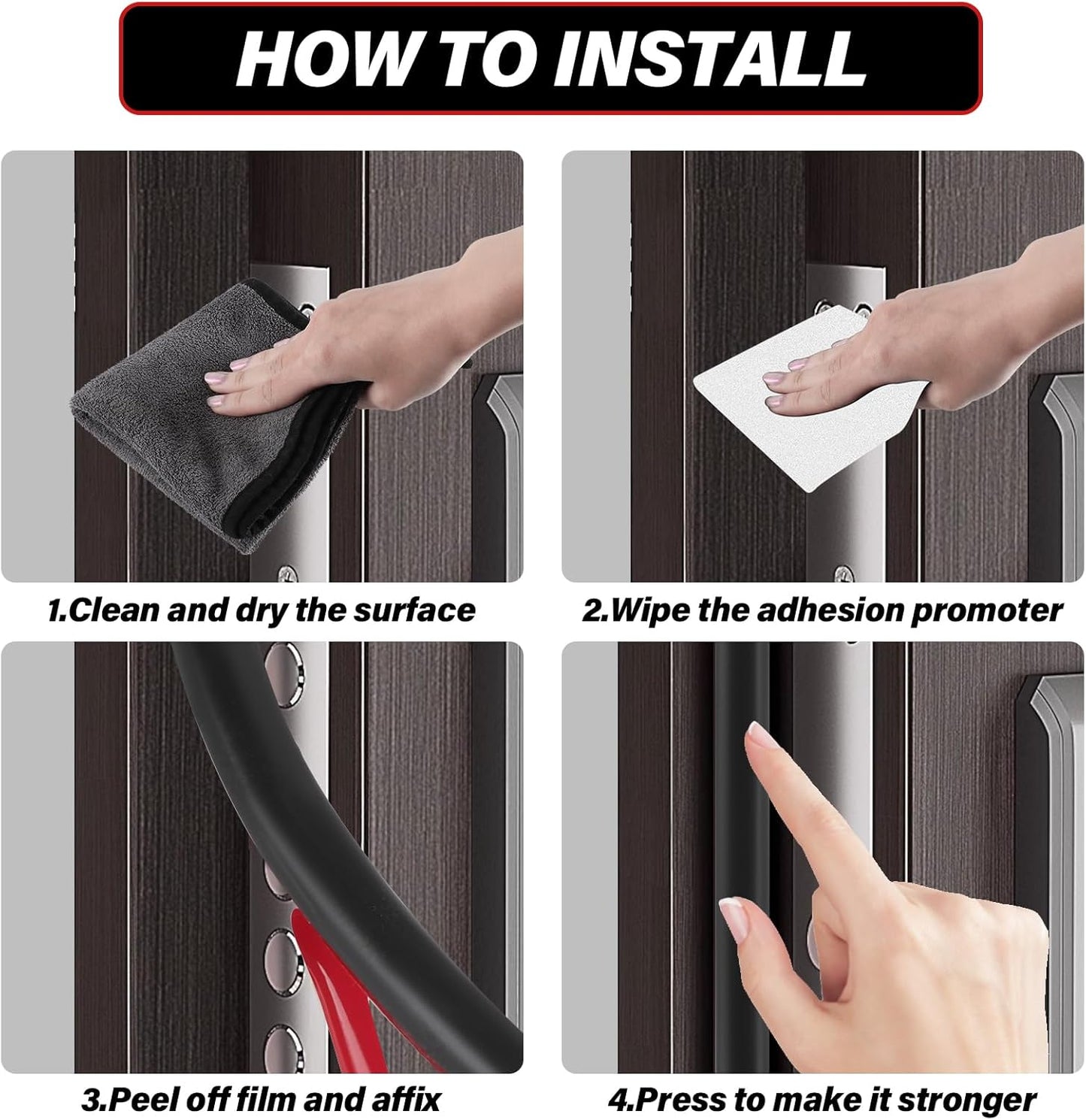 Silicone Weather Stripping Door Seal, 20FT Self Adhesive D Shaped Door Seal Strip for Door Frame, Door Insulation Strip Window Seal, W:1 in; H:1 in; 20Feet