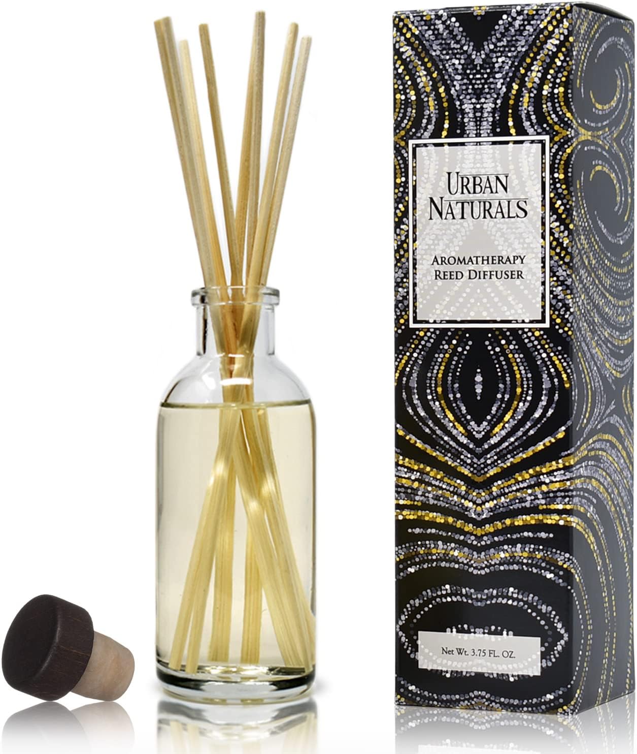 Urban Naturals Smoked Vanilla Reed Diffuser Set with Vanilla Bean, Sandalwood & Leather | Made in the USA - Colors A