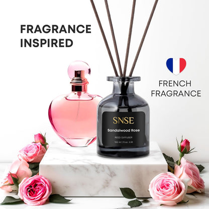 SNSE Clean Linen Reed Diffuser Set | 3.38 oz Scent Fragrance Oil Diffuser for Bedroom, Bathroom, Home Décor and Gift, Decorative Air Fresheners with Sticks