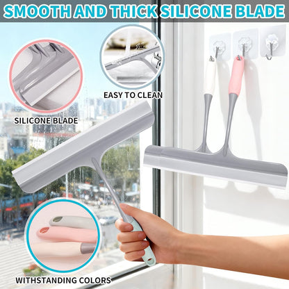 3PCS mini Squeegee Shower Squeegee Hanging Rubber Squeegee with Hook, Multipurpose Shower Squeegee for Glass Doors Window Squeegee (Regular Version)
