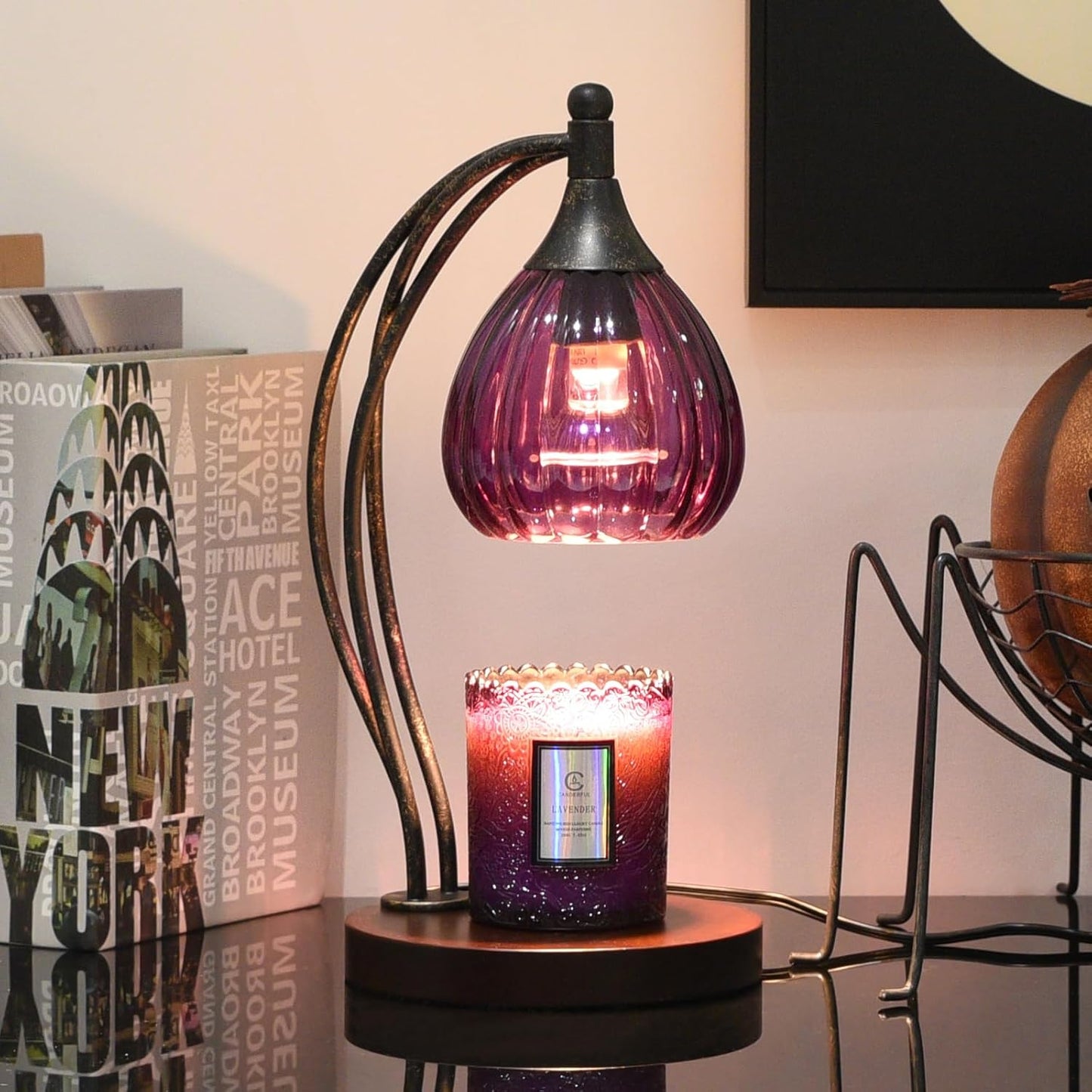 Candle Warmer Lamp with Timer Dimmer - Electric Light Wax Warmer for Jar Candles - Lamp with 2 Bulbs, Unique Birthday Gifts for Women Mom House Warming Gifts New Home Decor