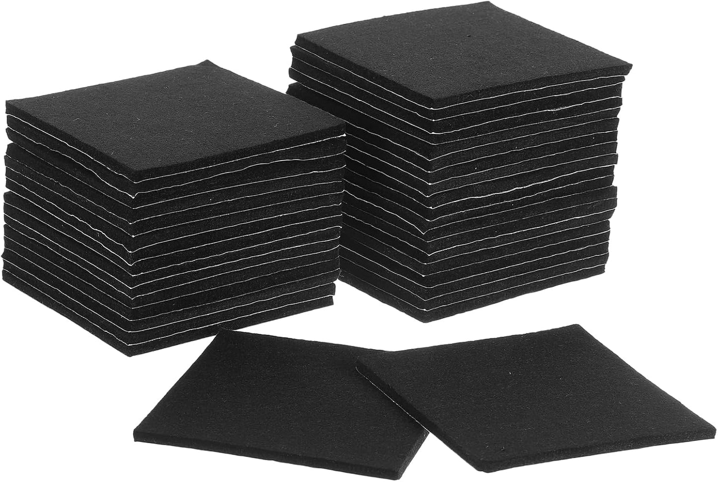 uxcell Furniture Pads, 36Pcs 1.5" - Square Self Adhesive Felt Furniture Pads, Floor Protectors for Furniture Feet Chairs Legs Hardwood Floors (Black)