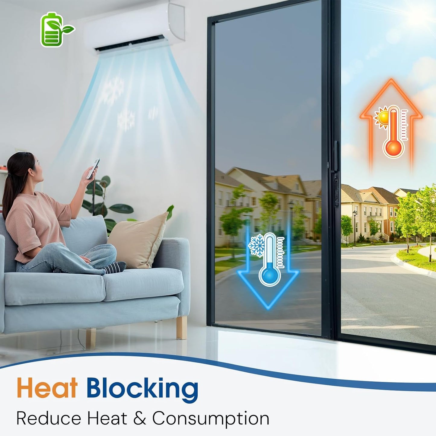 Homein Frosted Glass Window Privacy Film with Tools UV Blocking Privacy Film for Glass Windows, Static Cling No Glue Removable Reusable Anti Glare for Home Day and Night, Pure 17.5" x 78.7"