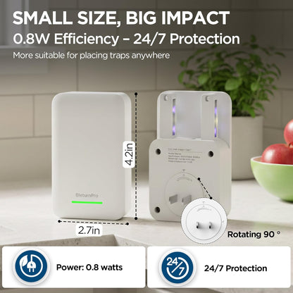Flying Insect Traps+5 Refill Cartridges, 2026 2nd Gen, UV/Blue/Yellow Light Plug in Fly Trap & Indoor Bug Catcher for Gnats, No-Mess Bug Zapper, House & Fruit Flies, 7 * 24hrs Pest Control