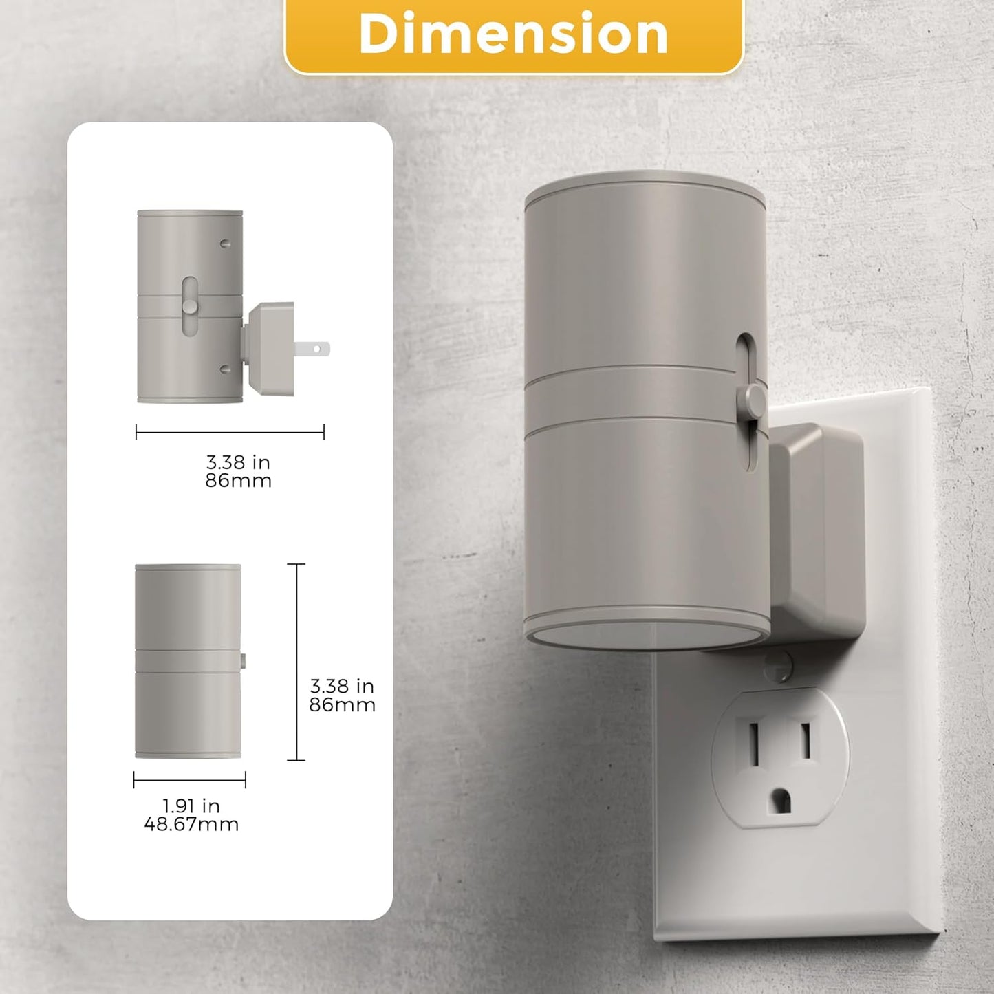 L LOHAS LED Night Light Plug in, Night Lights Plug into Wall, Light Sensor, 0-100LM Soft White 3000K, Dimmable Night Light, Modern Nightlight for Kids Bathroom Hallway Bedroom Kitchen Stairway, 2 Pack