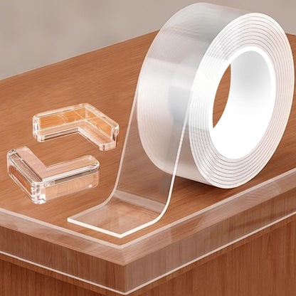 Corner Protectors Baby Proofing,2 in x 6.6ft Clear Edge Protector Strip,Furniture Corner Guards,Cabinets,Tables and Window Sill Sharp Corner Safety Bumpers