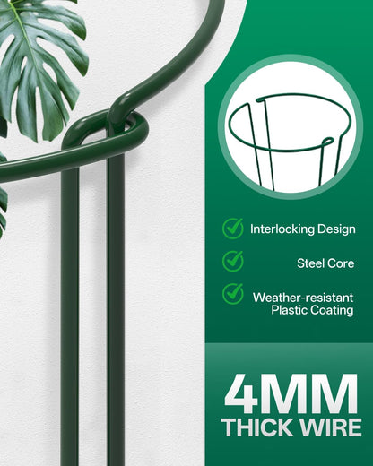 8 Pack 24 In Plant Support Stakes, Peony Cages And Supports with 15 Lables | Rust-proof Metal Plant Stakes, Adjustable Plant Supports For Outdoor Plants, Peony Cage, Flower Stakes for Plants，Hydrangea