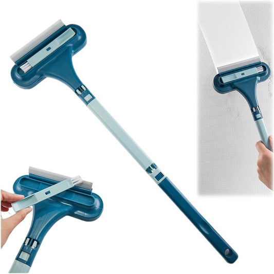 2 in 1 Window Screen Cleaning Brush, Double Sided Bidirectional Dust Removal Brush, Window Screen Cleaner Tool for Window Mesh, Screen Door, Home Dust Cleaning Tools (Blue)