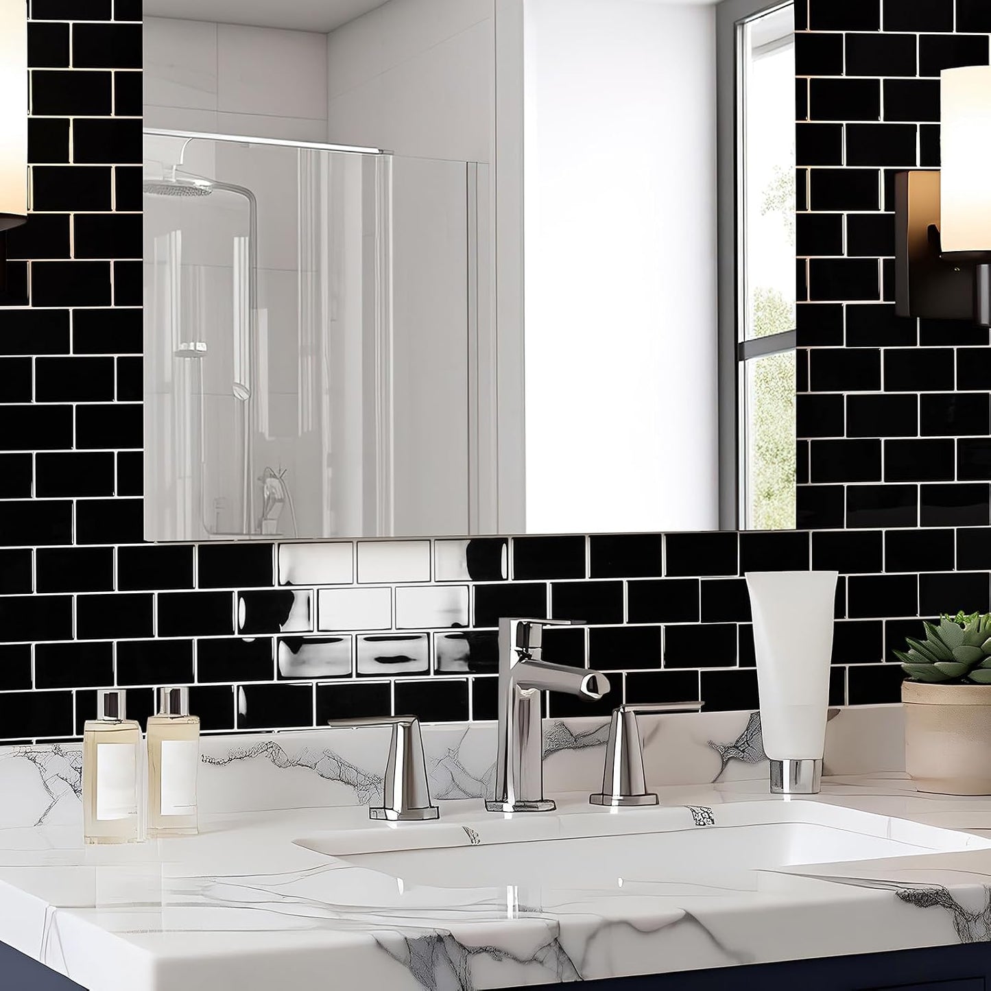 Art3d Peel and Stick Backsplash for Kitchen White Subway (10 Tiles, Thicker Design)