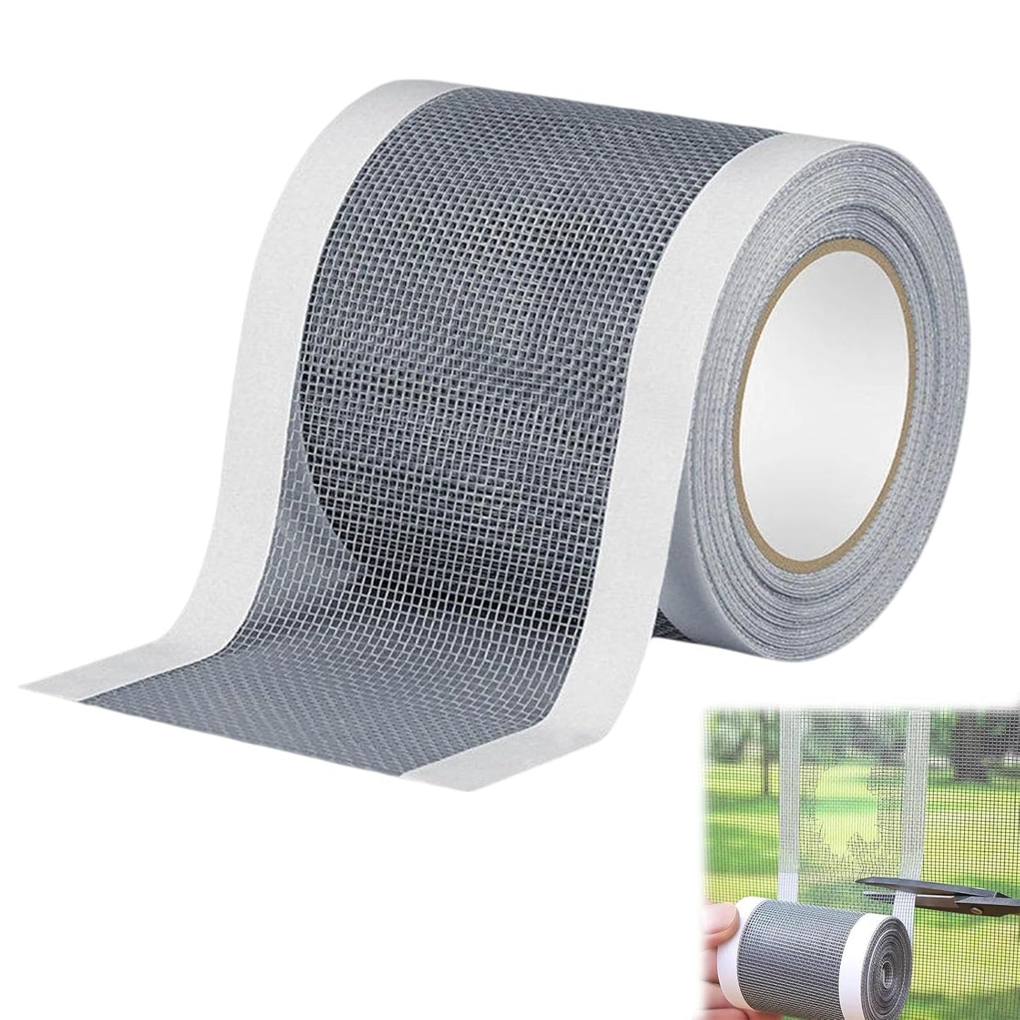Strong Adhesive Screen Repair Tape, Window Screen Repair Kit, Fiberglass Mesh Screen Repairing Kits for Windows and Door, Self-Adhesive Patch For Doors Windows Household Mesh Repair (1, 2.76" x 1.97")
