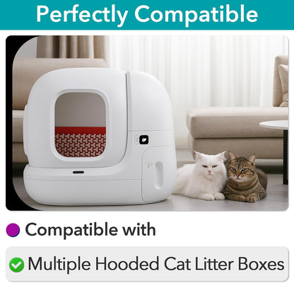 50 Pcs Activated Carbon Odor Eliminator for Hooded Cat Litter Box | Odor Remover Refills, Coconut Shell Charcoal Bags, Pet Odor Control