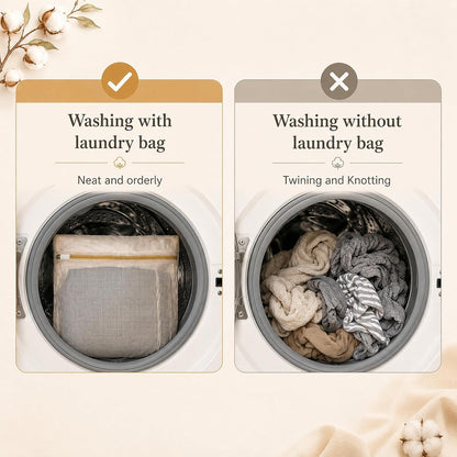 12 Pcs Organic Cotton Mesh Laundry Bags for Delicates | 6 Large & 6 Medium Size Durable Mesh Wash Bags with Sturdy Zipper and Breathable Mesh for Underwear, Clothes, Shoes, Socks