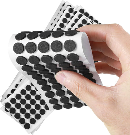 800Pcs Small Felt Pads, Self-Adhesive EVA Foam Furniture Pads, Round Felt Furniture Stickers Floor Protectors for Desks Drawers Vases Photo Frames Cabinets Doors Candlesticks - Black