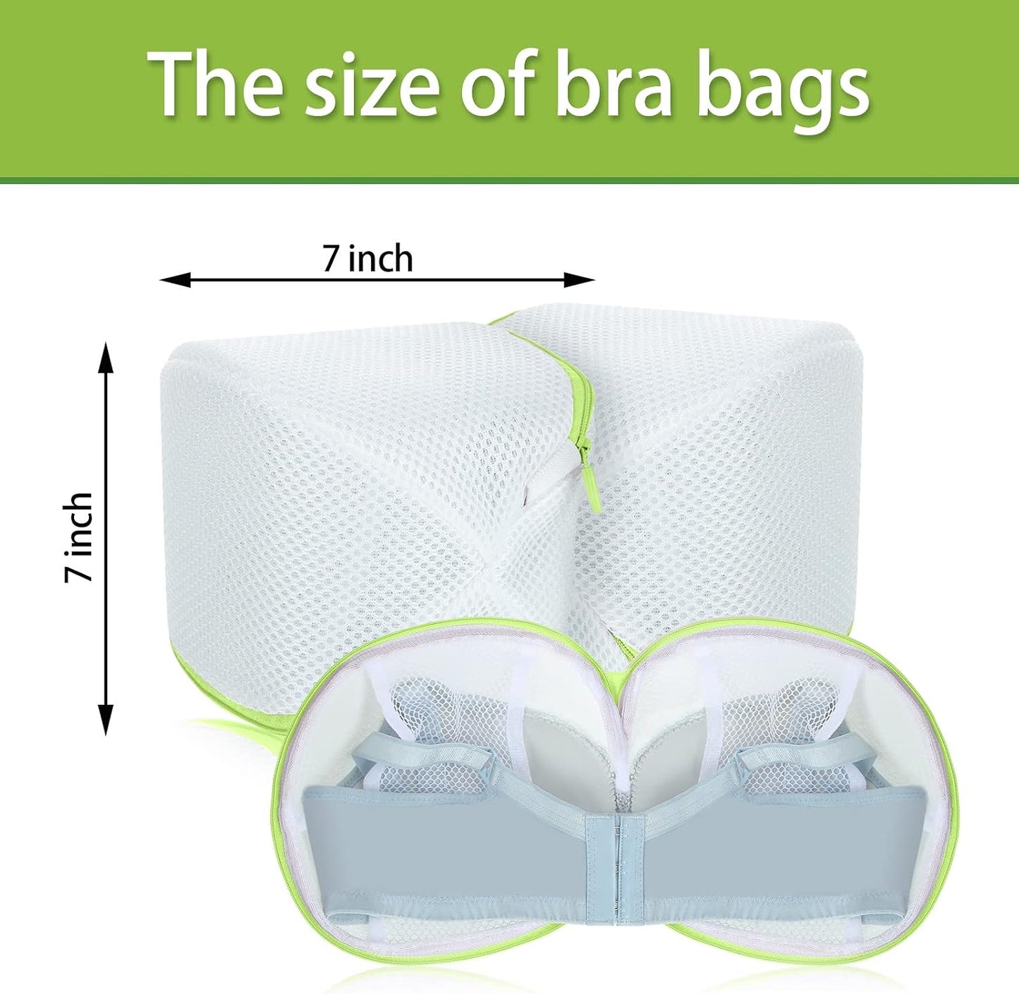 Shappy 6 Pieces Bra Washing Bag for Laundry Mesh Wash Lingerie Underwear Brassiere Washing Bags with Zipper for Women Laundry Storage(7.87 Inch,Pink)