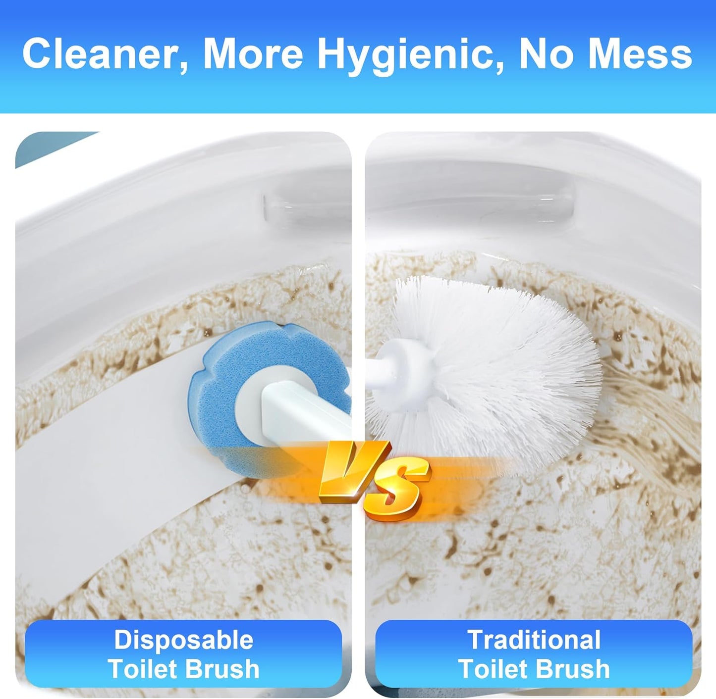 JOYMOOP Mop and Bucket Set, Flat Mops for Floor & Wall Cleaning, Commercial & Household Use, Hardwood Floor Mop with Long Handle & 4 Microfiber Pads