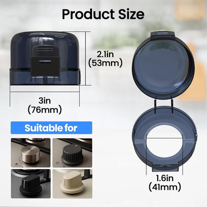 Stove Knob Safety Covers Child Proof Oven Gas Stove Knob Covers for Child Safety, Heat-Resistant, Easy Installation, Baby Proofing Kitchen Gas Range Oven Knobs Locks, Black, 5 Pack