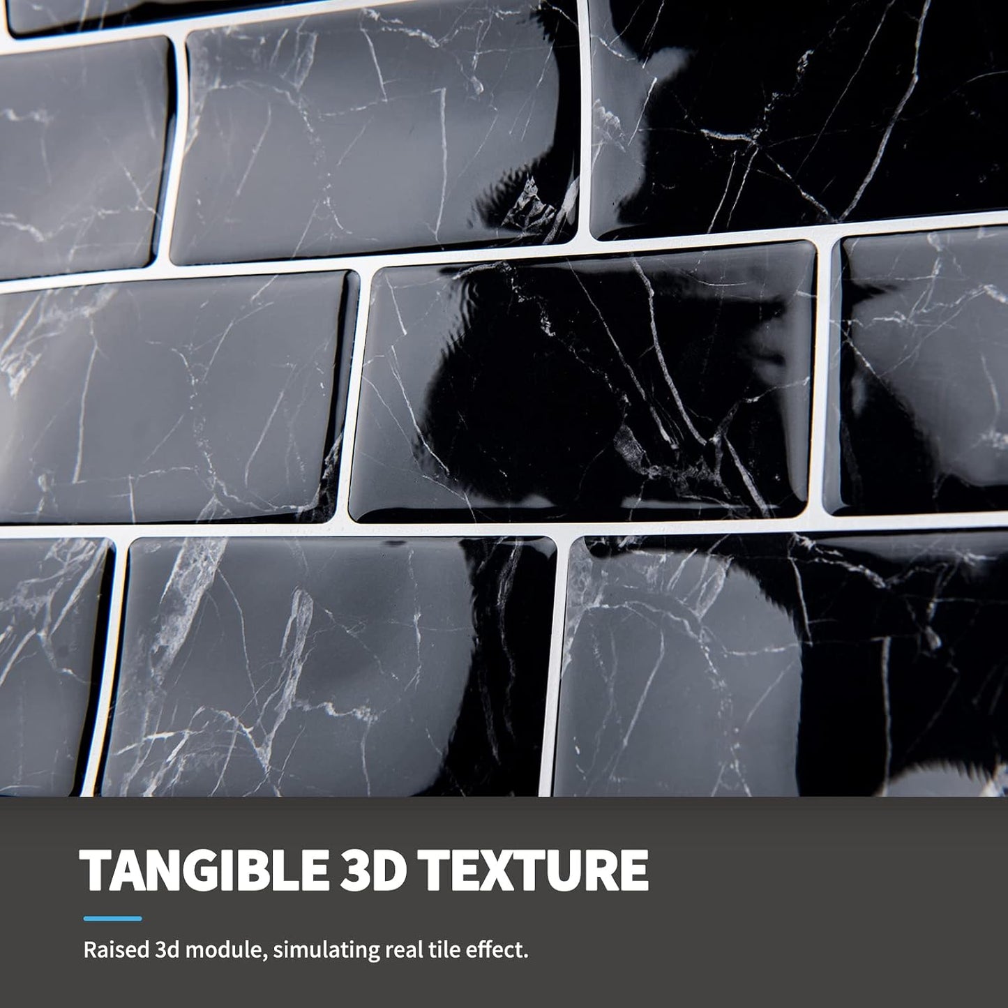 Art3d Premium 10-Sheet Peel and Stick Tile Backsplash - 12"x12" for Kitchen , Bright White