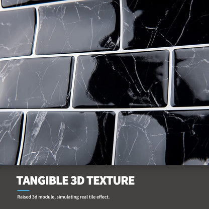 Art3d Premium 10-Sheet Peel and Stick Tile Backsplash - 12"x12" for Kitchen , Bright White