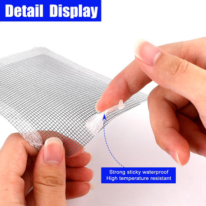 20PCS Window Screen Repair Patches Kit, Self Adhesive Screen Door Mesh Repair Fiberglass Window Repair Kit for Repairing Screen Windows Doors Tents Nets, (Gray, 5 Styles)