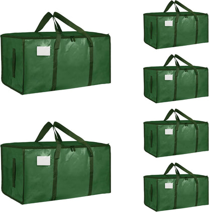 8 Pack-Extra Large Heavy Duty Moving Bags - Waterproof Storage Totes with Handles & Zippers, Foldable for College Dorm, Storage (Clear)