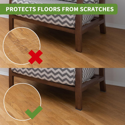 Non Slip Furniture Pads 36 PCS 1'' Square - Anti Slip Furniture Pads - Self Adhesive Rubber Feet Furniture Feet - Chair Leg Floor Protectors - Keep Furniture in Place