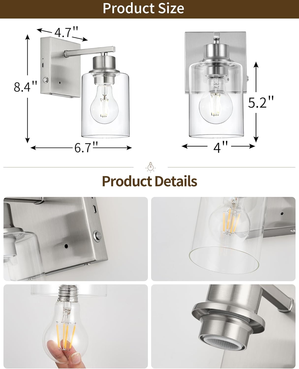 Battery Operated Wall Sconce Set of 2, Black Rechargeable Wall Lights with Timer Function, Easy Install Dimmable Wireless Wall Lamps Sconces Wall Decor for Living Room Bedroom Hallway, Emergency 3000K