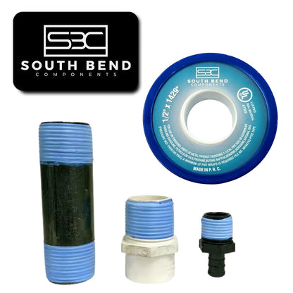 South Bend Components 1/2 Inch x 1429 Inch 70885 PTFE Thread Seal Tape – Teflon Tape for Plumbing, Gas, Water, and Air Systems | Leak-Proof, Durable Thread Tape for Metal and Plastic Pipes (1-Pack)