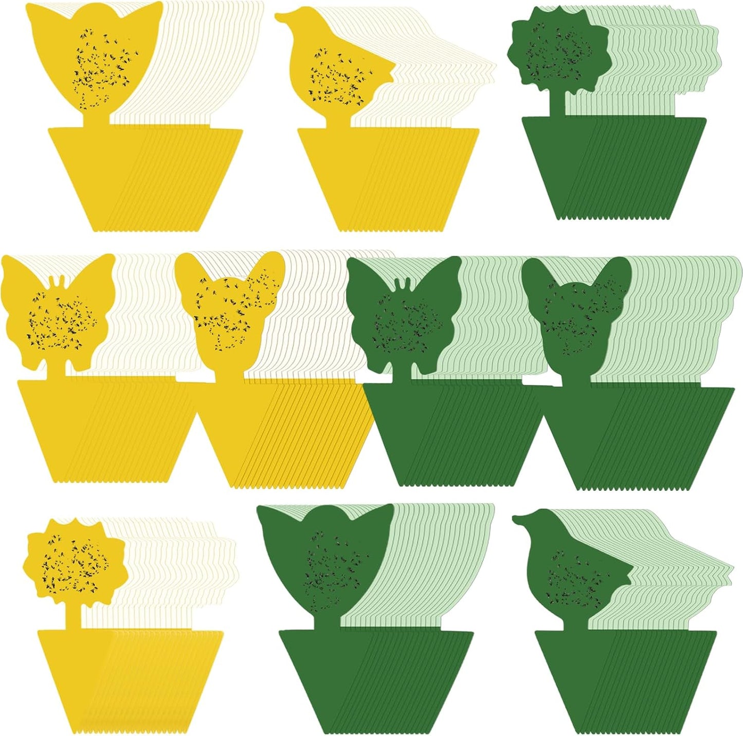 200 Sheets Fruit Fly Sticky Traps for Fruit Fly Gnat Trap for House Indoors Sticky Traps Catcher for Gnats Fungus Gnats Mosquito Catcher for Kitchen Outdoor Plants(Yellow)