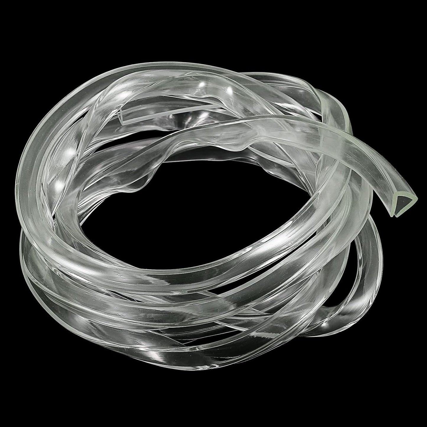 uxcell U Channel Edge Trim, 4.9ft Length Soft Rubber Guard Seal Strip Edge Protector Fit for 1-2mm Edge, (9/32" W x 5/32" H) Clear