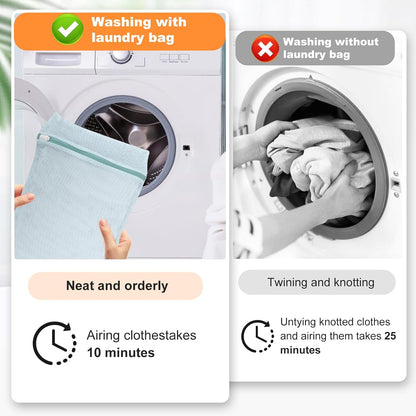 4-Piece Pink Medium Durable Organic Cotton Mesh Laundry Bags with Sturdy Zippers and Breathable Mesh are Delicate Laundry Bags for Underwear, Clothes, Pants and Socks