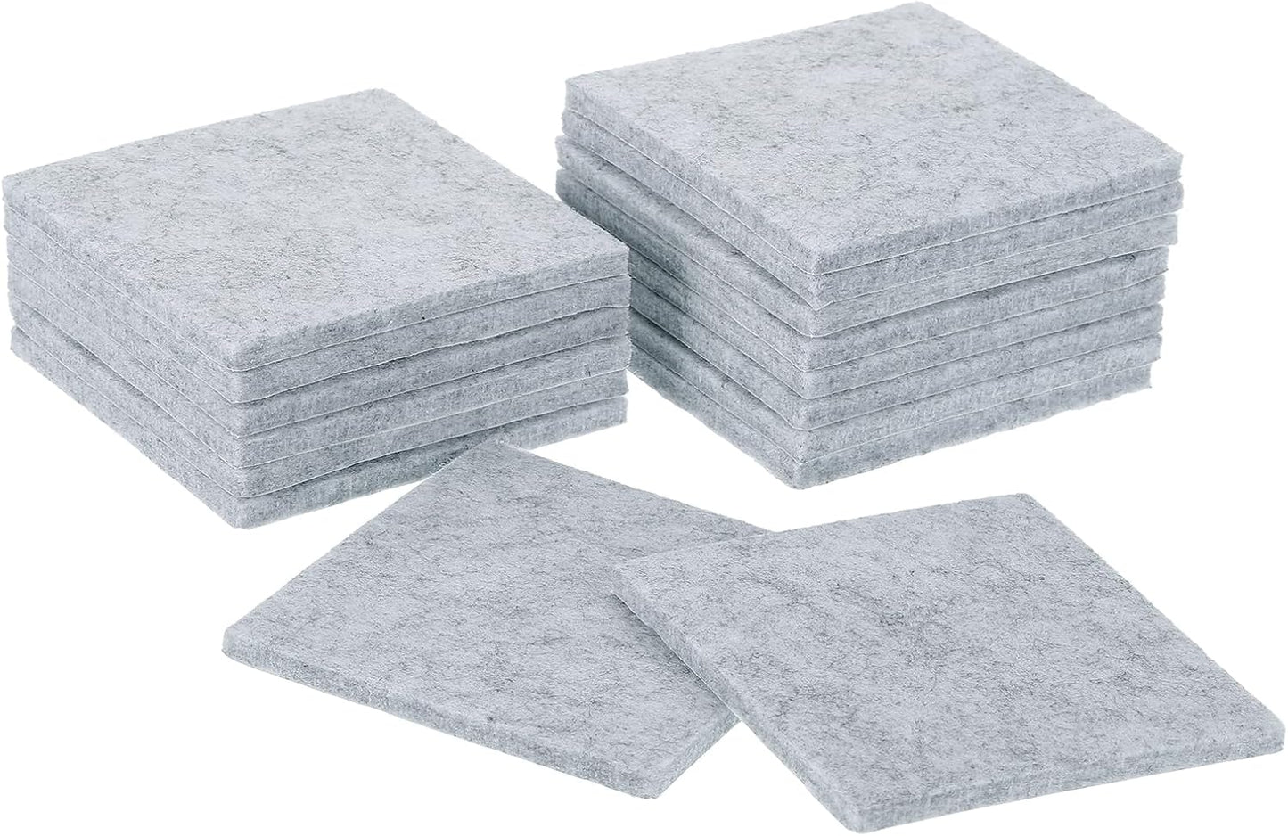 uxcell Furniture Pads, 16Pcs 2.5" - Square Self Adhesive Felt Furniture Pads, Floor Protectors for Furniture Feet Chairs Legs Hardwood Floors (Brown)