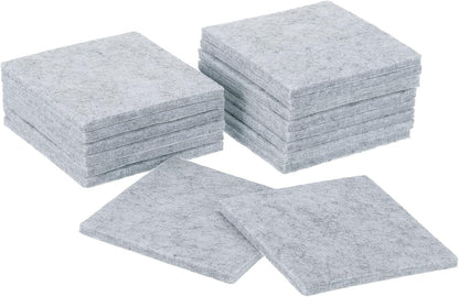 uxcell Furniture Pads, 16Pcs 2.5" - Square Self Adhesive Felt Furniture Pads, Floor Protectors for Furniture Feet Chairs Legs Hardwood Floors (Brown)