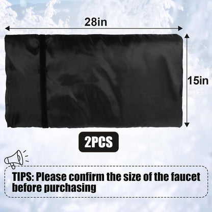 28'' x 15'' Large Faucet Cover for Winter, Outdoor Hydrant Covers Freeze Protection, Waterproof Faucet Sock for Spigot Garden Lawn Yard Farm Bibb Pipe