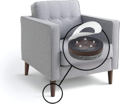 GorillaFelt Chair Leg Floor Protectors/Felt Chair Glides (Set of 16) Tap-On Felt Furniture Pads Guaranteed to Stay On, 1 Inch Round Chair Sliders