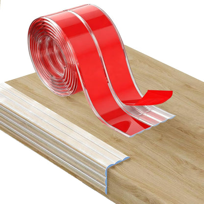 INCREWAY 1Pack Wall Corner Protector, Self-Adhesive Corner Guard Edge Protection Strip, 6.56ft PVC Protector for Wall Furniture Door Frame Table Countertop Cabinet (Clear)