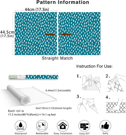 HAOKHOME Peel and Stick Wallpaper Boho Modern Dots Wall Paper Removable for Bathroom Caramel/White Contact Paper 17.3in x 9.8ft