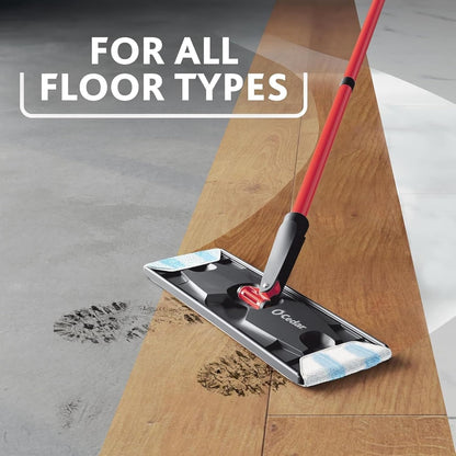 O-Cedar H2prO Flat Mop System | Quick Everyday Cleaning | Dual-Tank Fresh Water System | Machine Washable Reusable Microfiber Mop Pad | Safe on Hardwood, Tile & Vinyl Floors