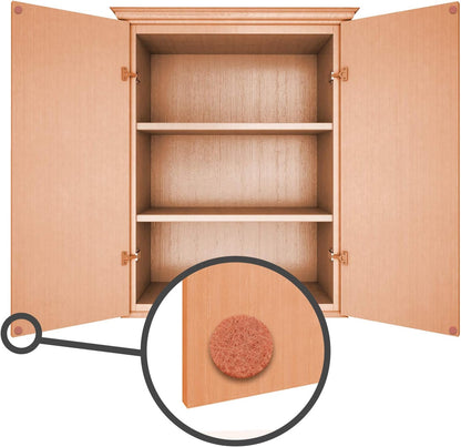 Furniture Felt Pads 3/8" (10mm) Diameter Round 3M Self Adhesive Protects Kitchen Cabinets, Drawers, Desks and Furniture Against Bumps and Scratches 100 Pack - Grey