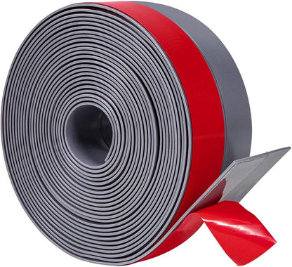 TORRAMI Wide Silicone Weather Stripping 3 inch Width 20 Feet Length, Draft Stopper Seal for Barn and Garage Door Under Bottom,Top, Sides, Grey